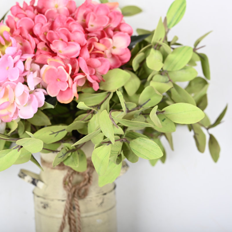 Arrangement d'hortensias en pot, Rose