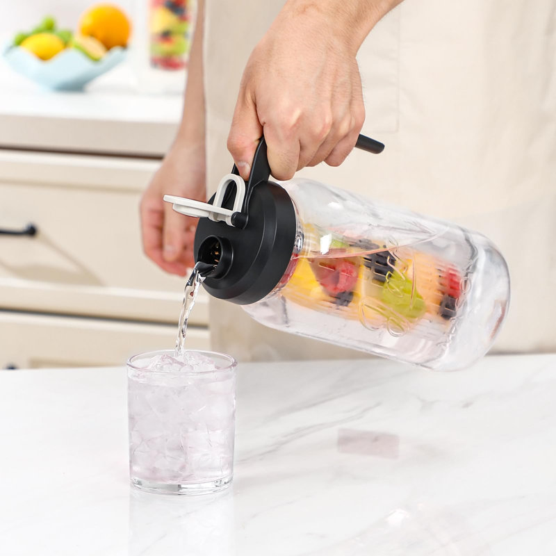 Pichet à infusion de fruits robuste en pot Mason