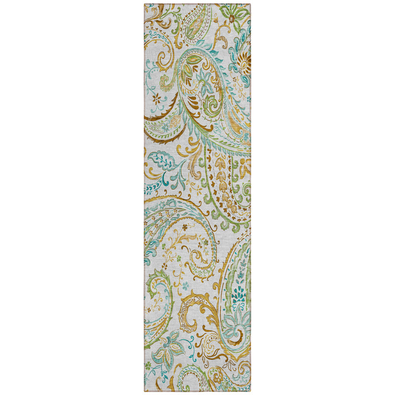Tapis intérieur / extérieur Kinslee, Tapis de couloir 2 pi 3 po x 7 pi 6 po