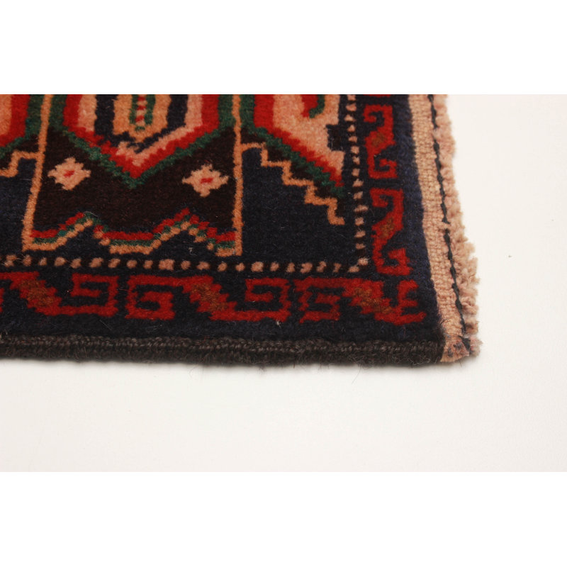 Tapis rouge Teimani 2 pi 10 po x 4 pi 10 po