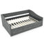Lit de jour double avec lit gigogne, revêtement en tissu gris doux, capitonnage à boutons et détails clous en cuivre gris simple, rembourrage confortable, structure solide-12056581-12056580