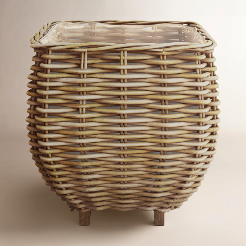 Sylvie Handmade Seagrass Planter, 18" H x 19" W x 19" D