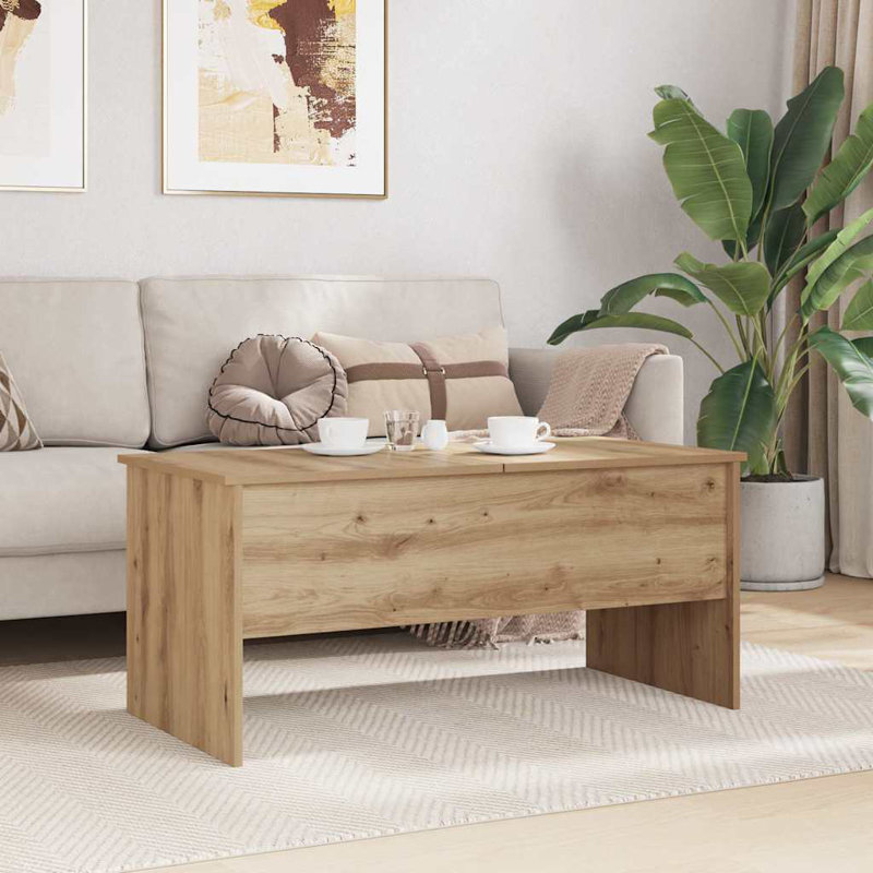 Coffee Table with Storage, Oak