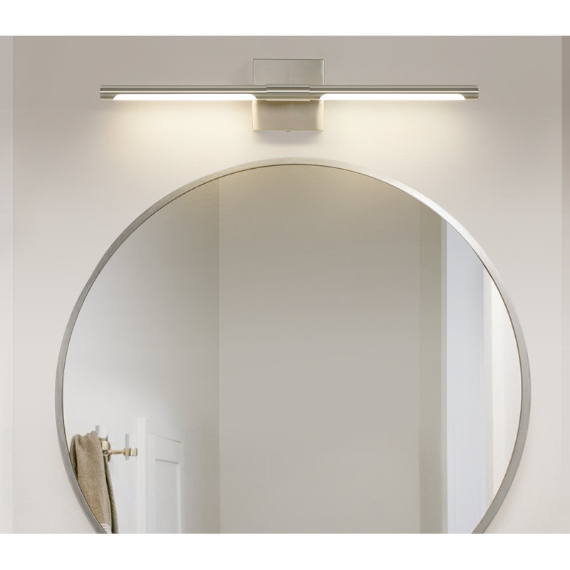 Luminaire pour meuble-lavabo à DEL Fiza (horizontal et vertical), H 24 po x l 4,7 po x P 3,6 po, Nickel