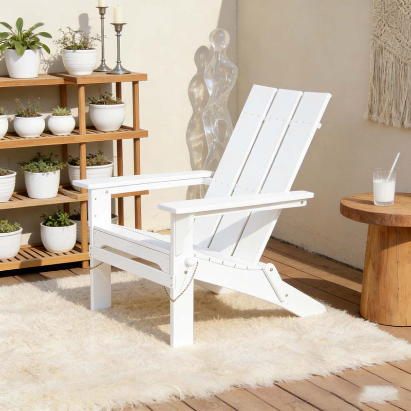 Chaise d'extérieur pliable, Blanc