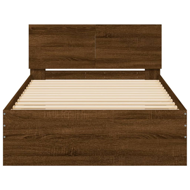 Nyleen Bed, Brown Oak, EU Single (3'4)