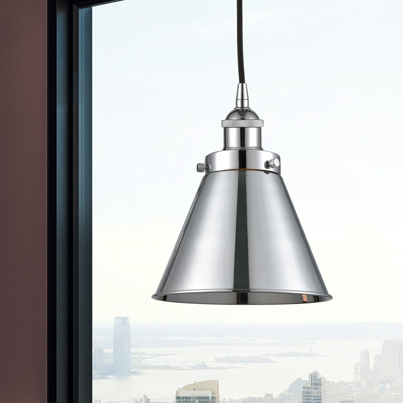 Donovan 1 - Light Single Pendant, Polished Chrome, Polished Chrome, LED