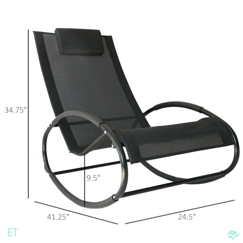 Chaise longue à bascule Outsunny