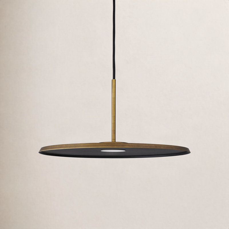 Celie 1 - Light LED Single Pendant, Antique Brass