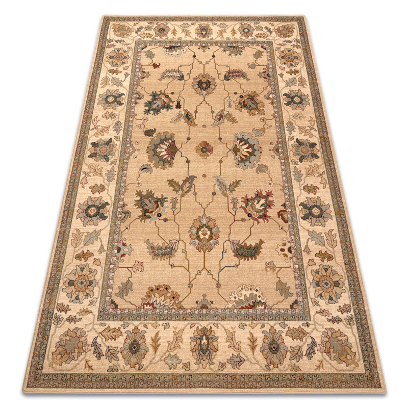 Dethomas Oriental Wool Area Rug, Rectangular 235 x 350cm, Cream