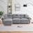 Agirta Velvet L-Shaped Sectional Reversible-2094074795-2087799200