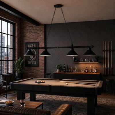 Bowdon 4 - Light Pool Table Linear Pendant By RAM Game Room