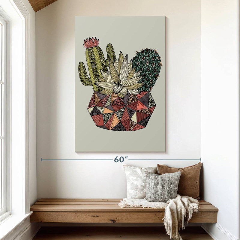 Harnek Geometric Cactus, 51" H x 34" W