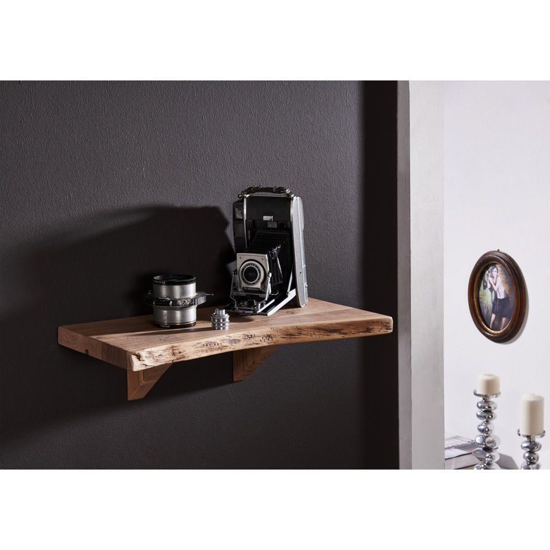 Freeform Acacia Solid Wood Accent Shelf, 33cm H x 62cm W x 19cm D