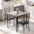Dining Table for 2 - Space-Saving Dining Table Set for Small Spaces, 3 Piece Dining Table Set & Metal Steel Frame – Ideal for Dining Room, Kitchen, Dinette-1182173436