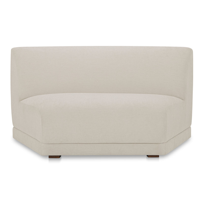 Fraser Wedge Slipper Chair Deep Blue, White Polyester Blend