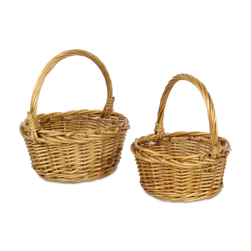 Legna Two Piece Basket Set - Dark Brown