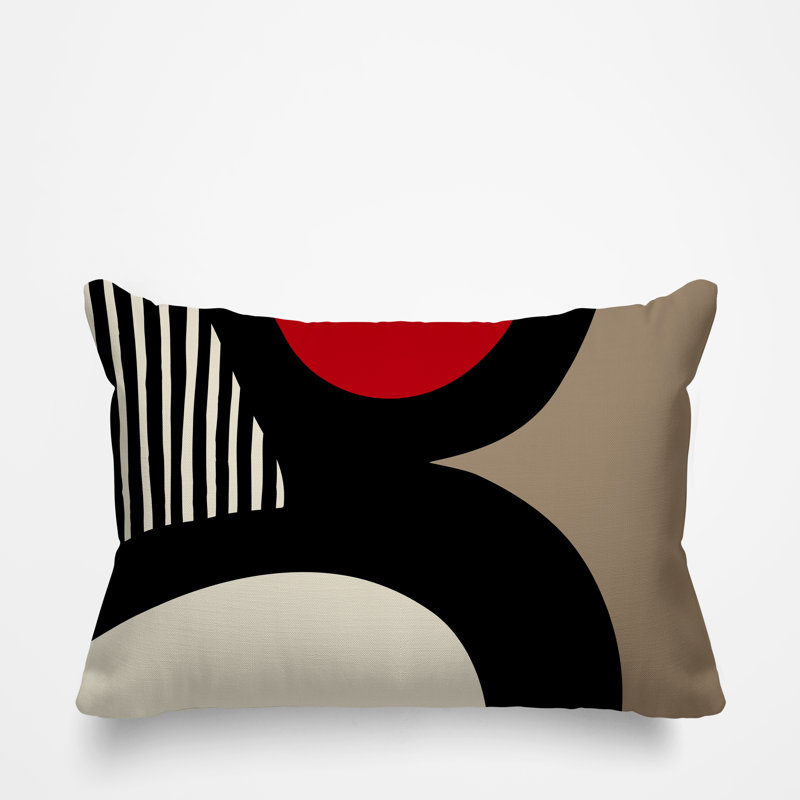 Lara Reversible Throw Pillow, Red, 14"H x 20"W