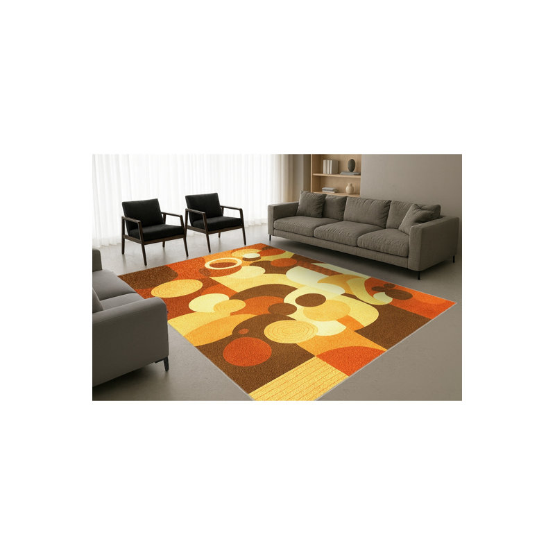 Tapis tissé orange Mosso, 3'3" x 9'10"