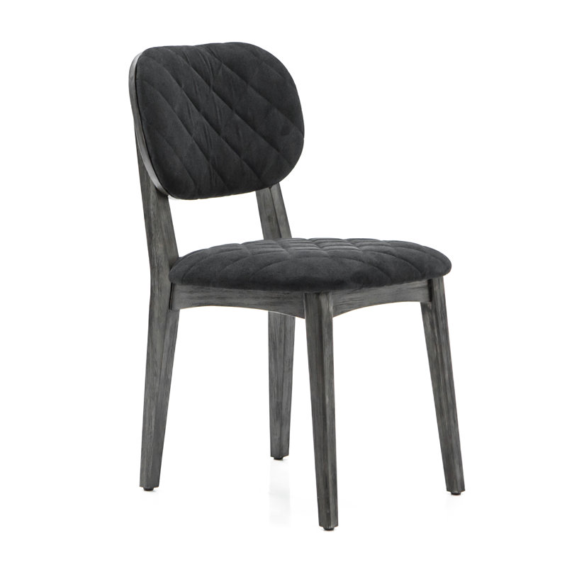 Chaise d’appoint rembourrée Alleva, Minuit