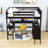 Wood Loft Bed With Desk And Shelves-1212498772-1212498775