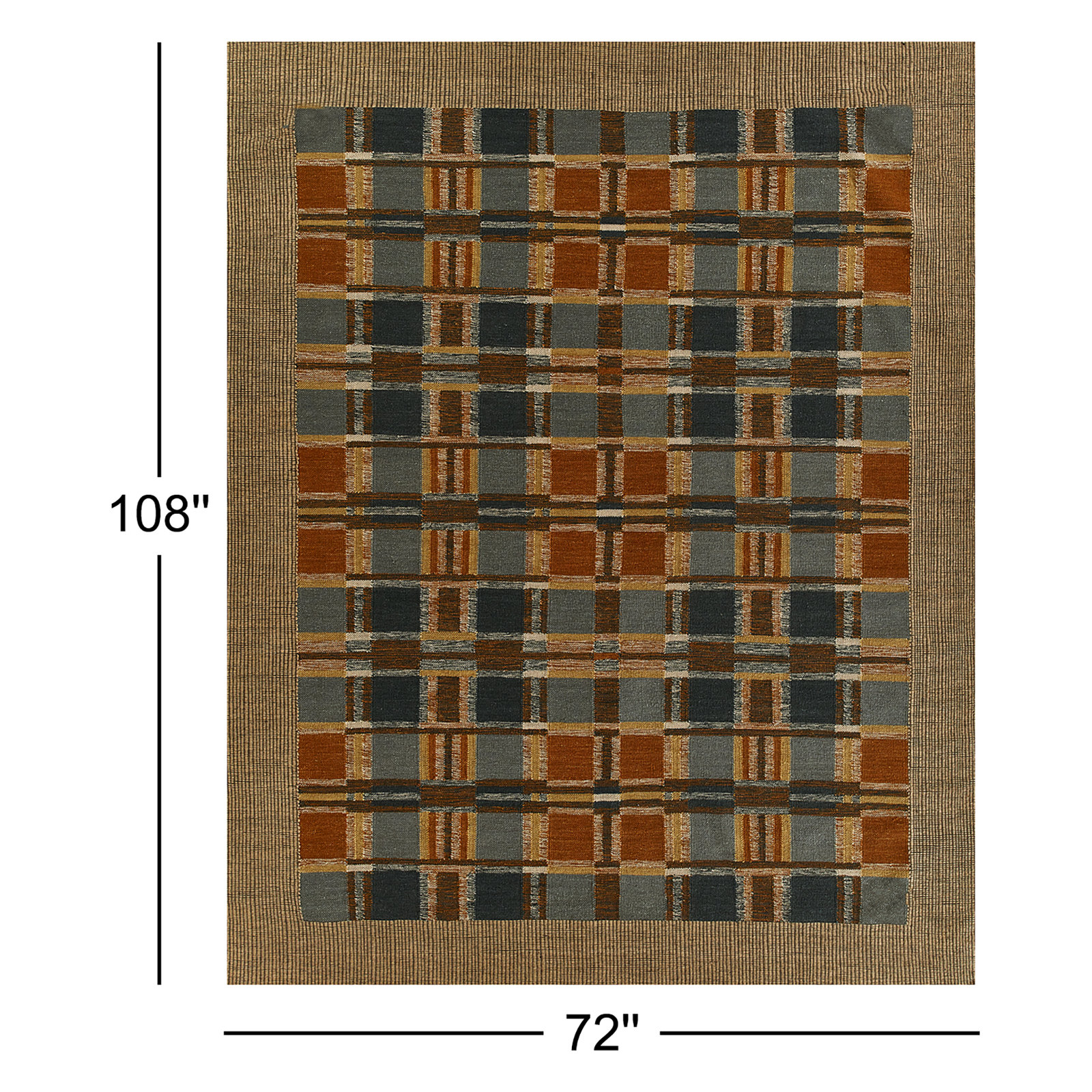Adobe Flatweave Area Rug, Rectangle 6' x 9'