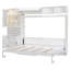 Grand lit escamotable mural avec canapé, tablettes de rangement, charge USB et lumière DEL, lit escamotable peu encombrant, blanc-1235531968