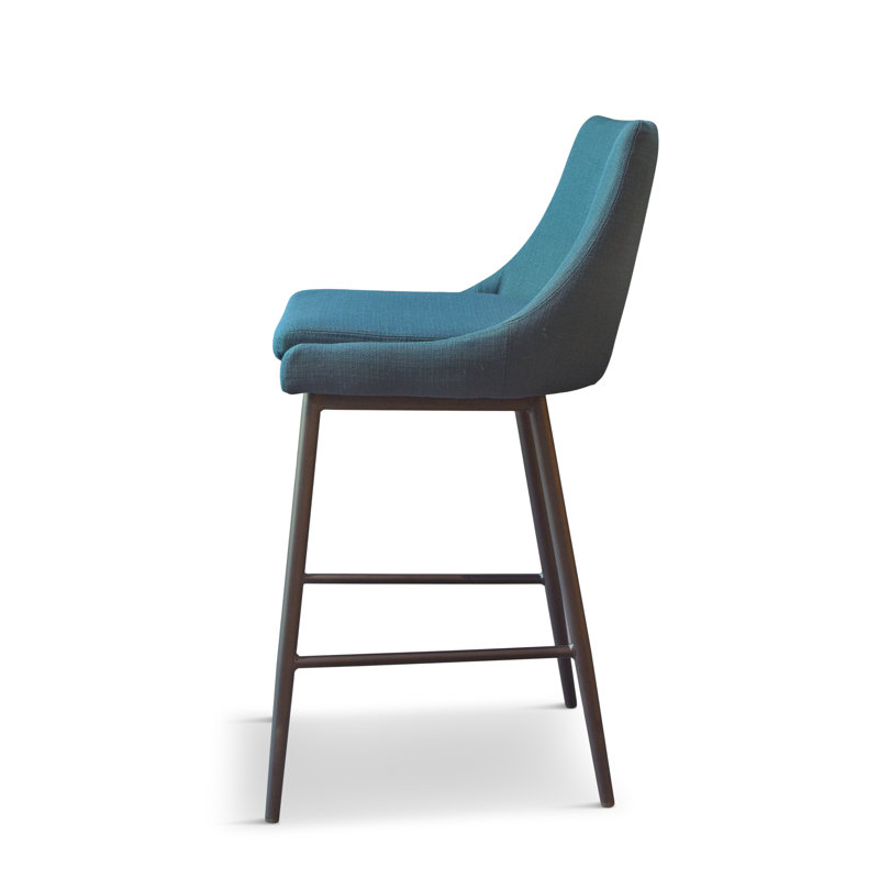 Charlz Bar Stool, Azure Blue, Counter Stool (26” Seat Height)
