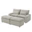 Canapé-lit modulaire à combinaison libre 70,9 "avec causeuse avec espace de rangement, deux repose-pieds mobiles, quatre ports USB et deux porte-gobelets-439028250