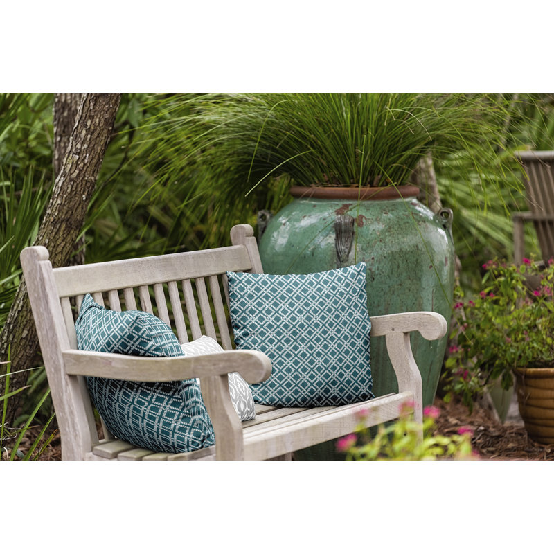 Coussin Nautical Nights, H 20 po x l 20 po, Bleu minéral géométrique