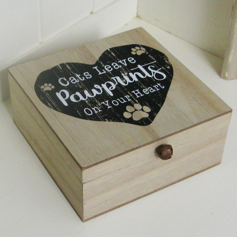 Cats Leave Pawprints Memory Box Pet Cho Decorative Box