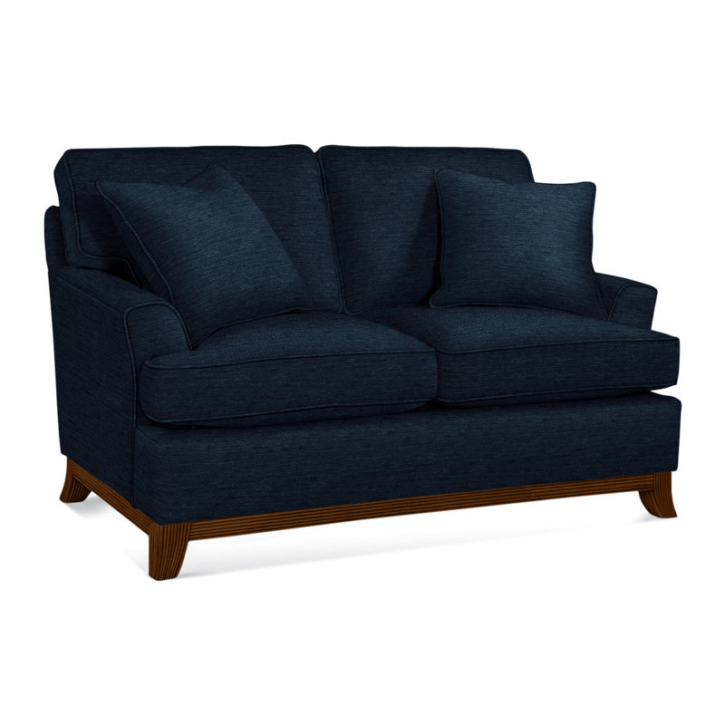 Oaks Way Loveseat, Brown Geometric, 0456-33, Coffee Finish