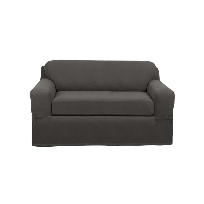 Housse pour causeuse à coussins carrés, Gris anthracite