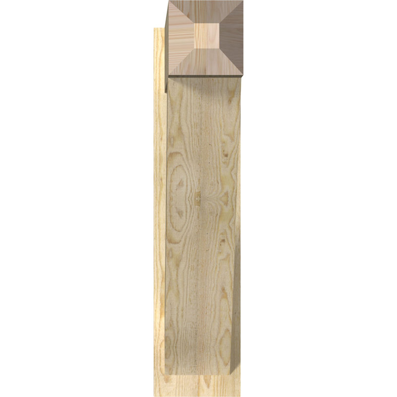 Artisan traditionnel en bois rustique, Sapin Douglas de 8 po (sciage brut), P 34 po x H 34 po