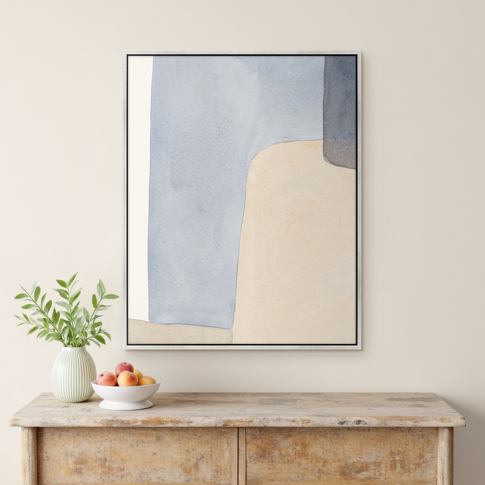 Dreamy Hues by Julia Balfour, Silver Framed Canvas, 38" H x 30" W x 1.4" D
