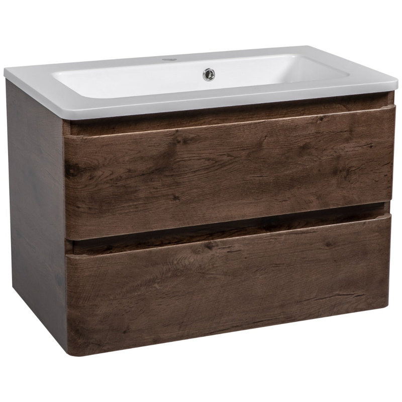 Meuble-lavabo simple avec plateau 27,3 po Gurkirat, Palissandre