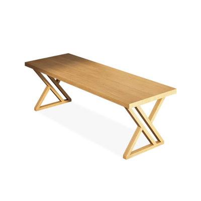 Wood color Rectangle Solid Wood Desks