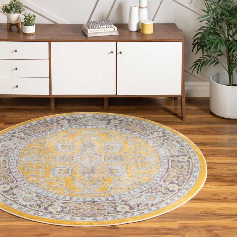 Folmar Oriental Indoor Rug, Round 8'