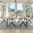 Modern Fabric Upholstered Solid Metal Dining Chairs-1580492432