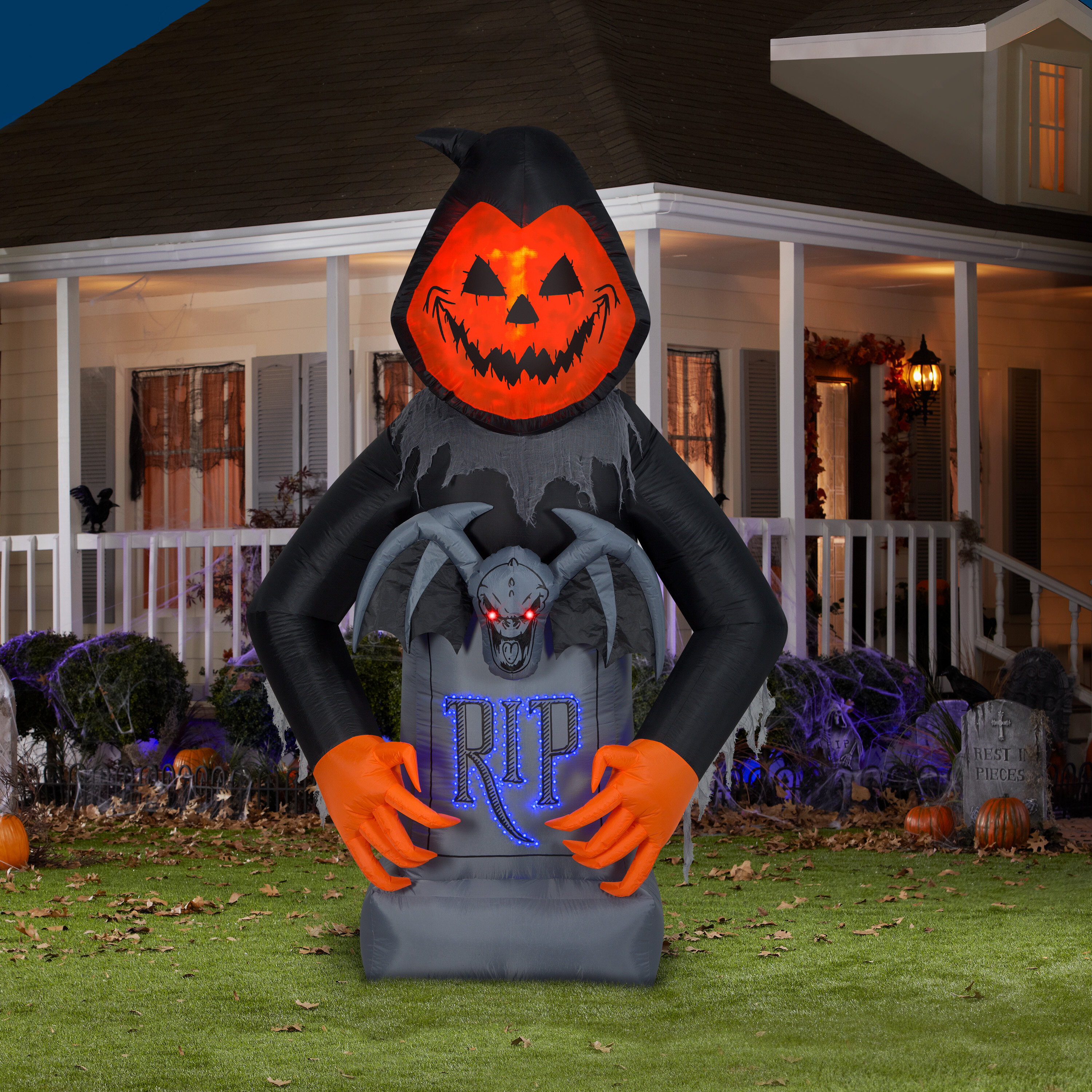 Gemmy Industries Ghost Pumpkin Reaper Inflatable Wayfair