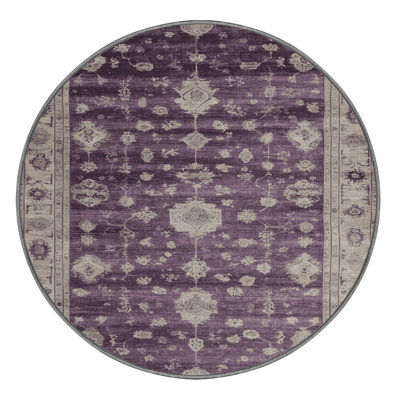 Machine Washable Overdyed Gray Area Rug