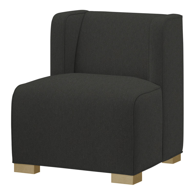 Fauteuil de chambre Joan, Dune, Perigold Aspen flanelle gris anthracite
