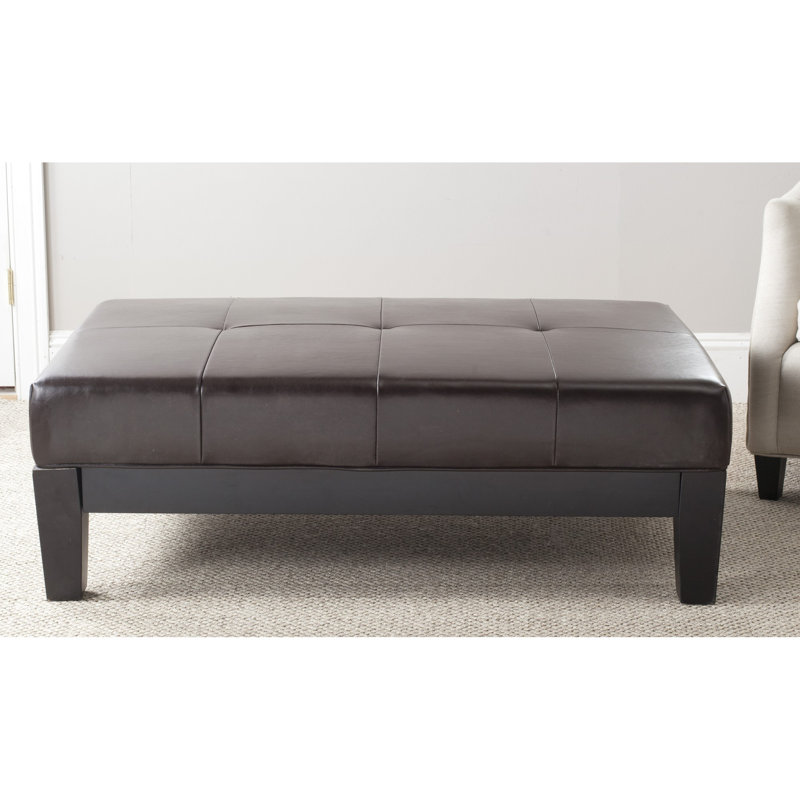 Damasa Faux Leather Ottoman