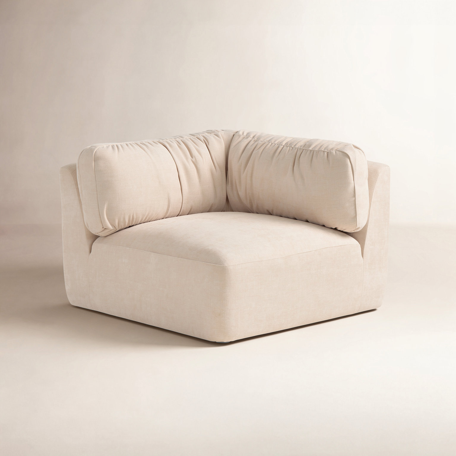 Upholstered Accent Chair, Beige