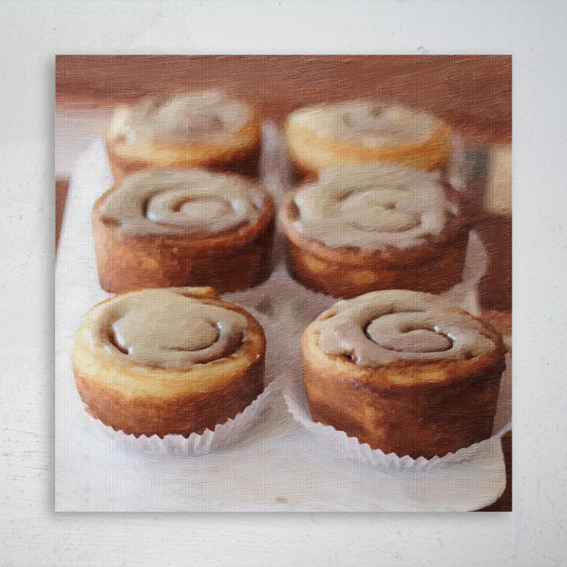 Six Cupcakes 1 pièce, reproduction d'art graphique sur toile tendue, H 16 po x l 16 po