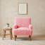 Chaises d'appoint confortables, chaise rose moderne en velours côtelé pour la maison
