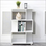 Modern Staggered 3-Shelf Manor Bookcase