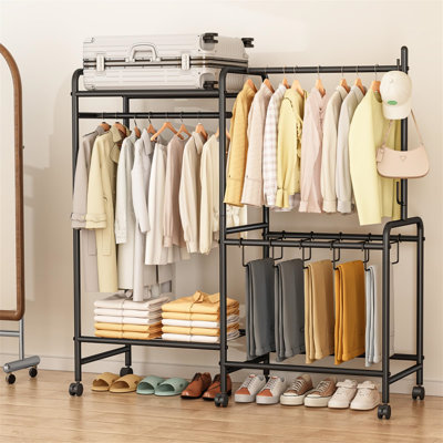 112.15cm Rolling Clothing Rack