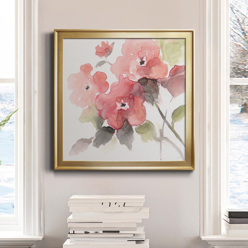 Coral Blush II - reproduction d'art sur toile tendue, Or, H 26,5 po x l 26,5 po x P 1,5 po