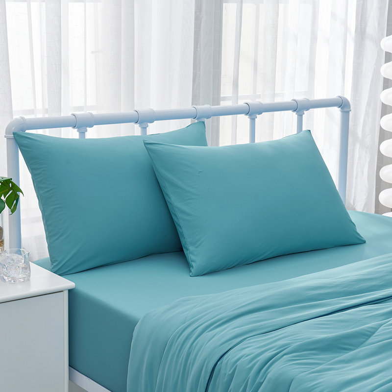 Pillowcase Nylon Knitted, Twin Pillow Case, Blue